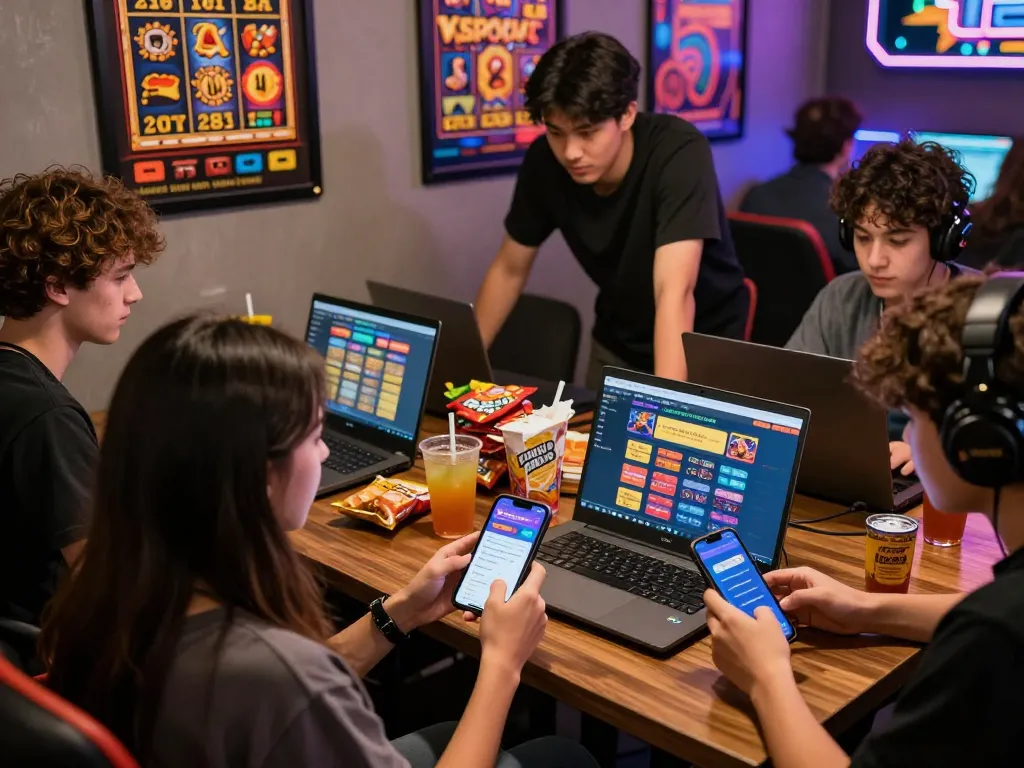 Engaged players maximizing their free credit mega888 in a lively gaming environment.