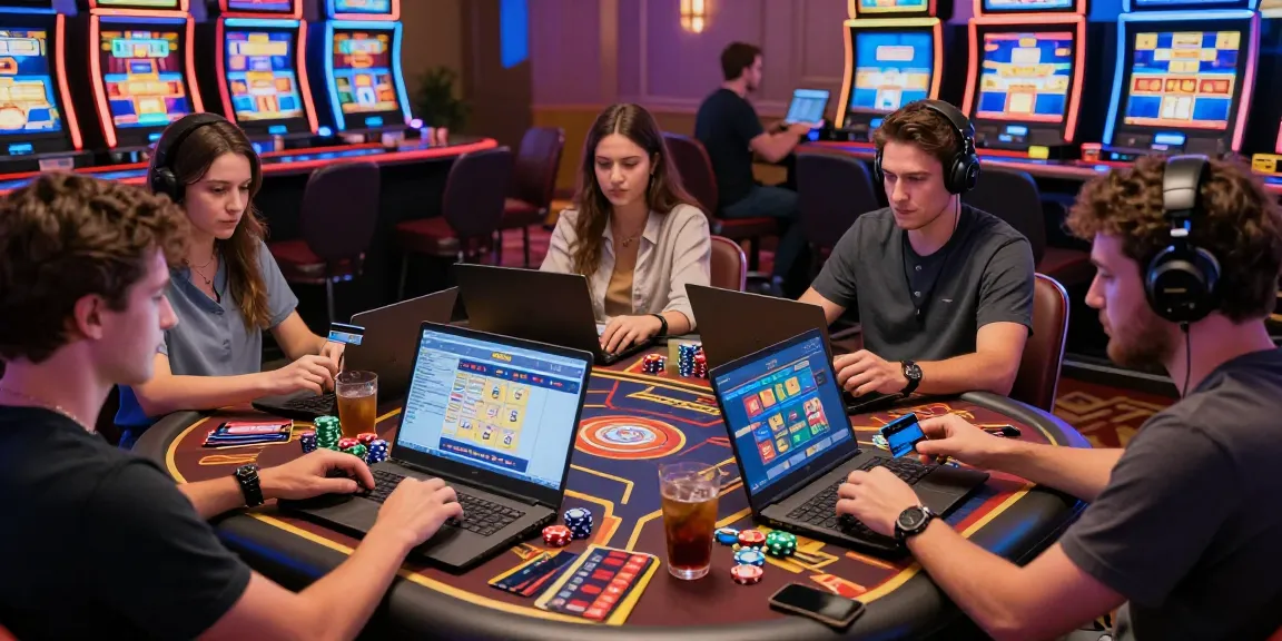 Exciting online casino scene featuring diverse players depositing at credit card casinos showcasing https://crownwoods.org.uk