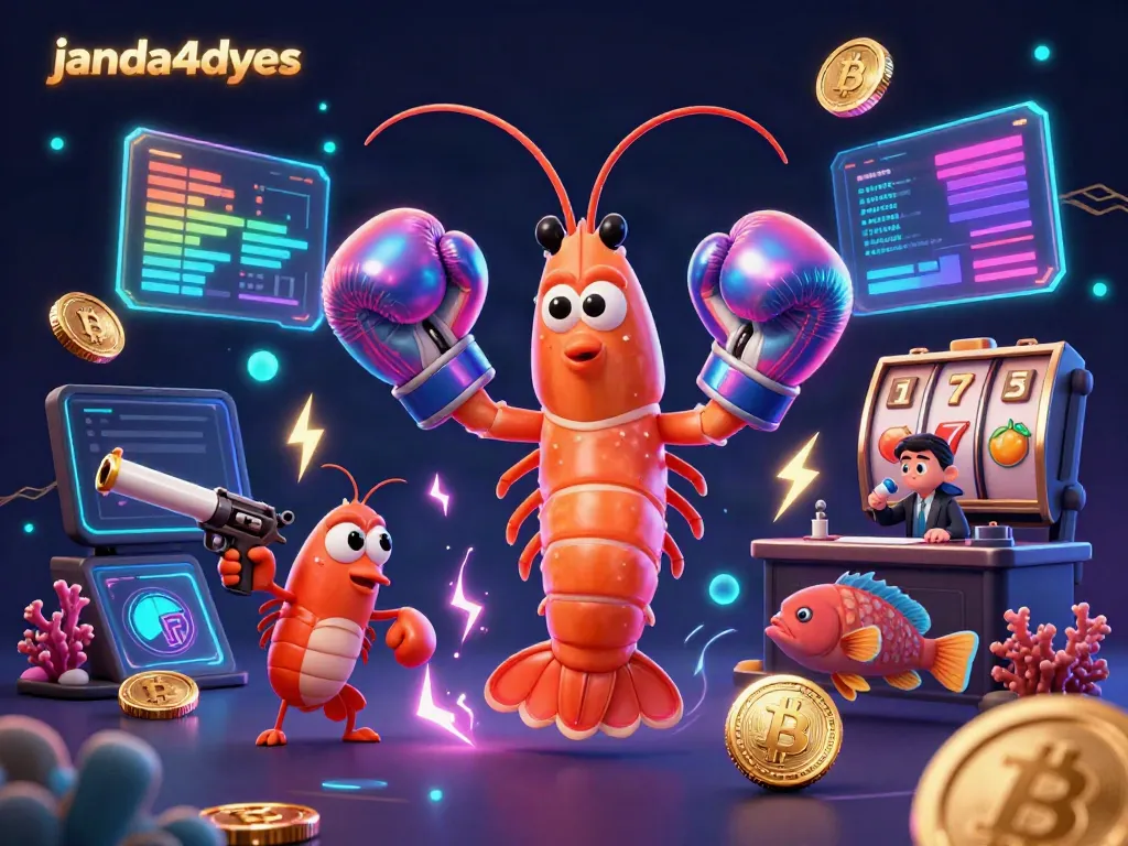 Janda4dyes menampilkan karakter 3D unik di tema kasino dengan elemen crypto dan slot.
