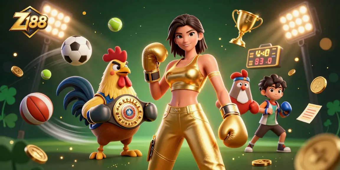 Win big with Z 188's vibrant casino features, showcasing gaming action in colorful detail.