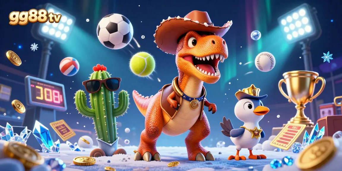 Win big on gg88 tv with dynamic casino action and vibrant cartoon characters in a lively scene.