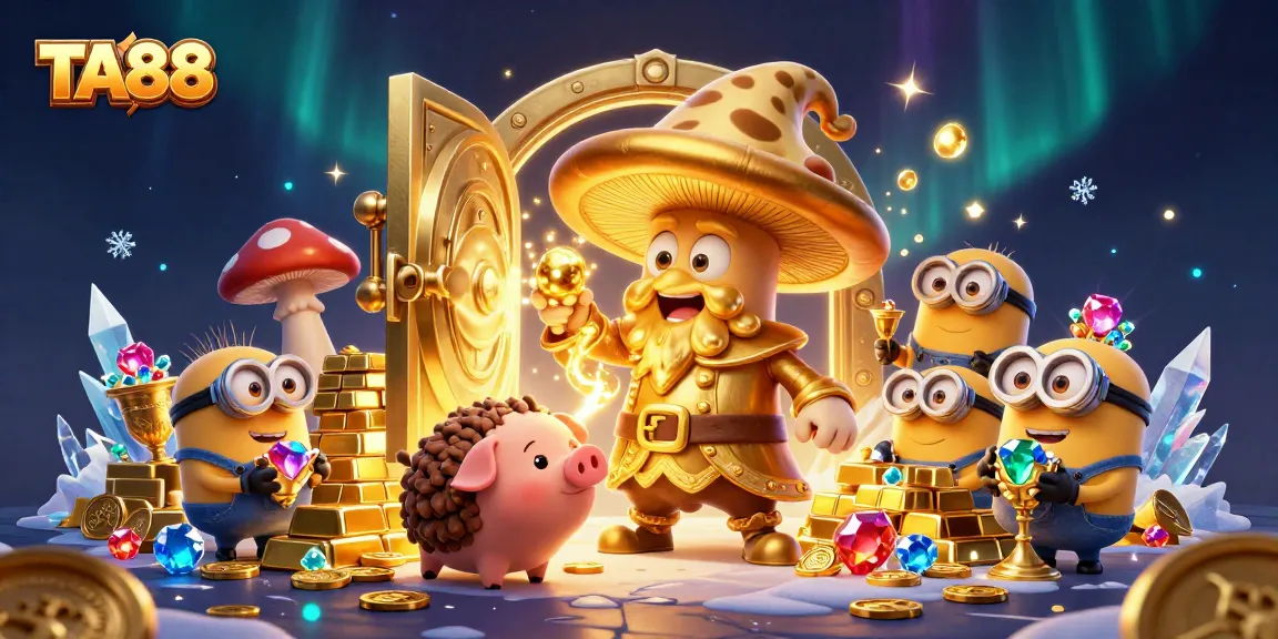 TA88 brings excitement to online gambling with a vibrant 3D casino scene filled with treasures.