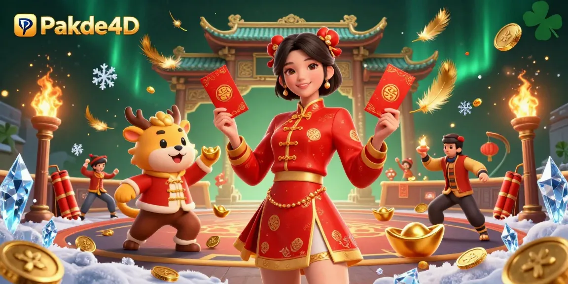 Experience the thrill of Pakde4D with a stunning illustration of vibrant gambling elements.