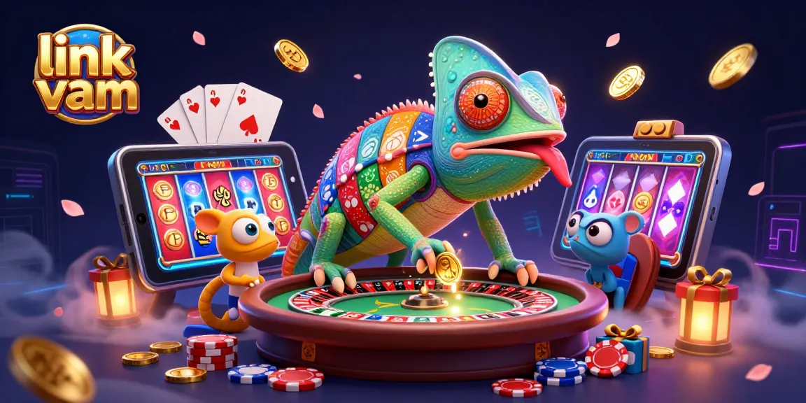 Enjoy the thrill of winning with link vmax in this colorful casino-inspired illustration filled with excitement.