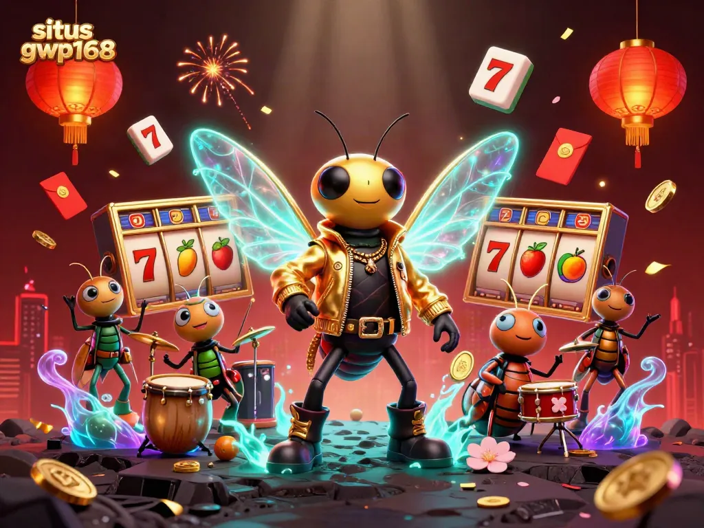Permainan slot gacor di situs gwp168, menampilkan karakter kartun dan elemen permainan yang menarik.