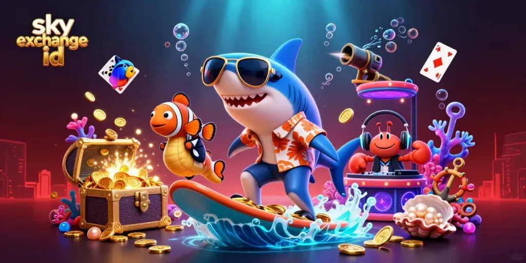 Engage in thrilling action with the sky exchange id in a vibrant underwater casino scene