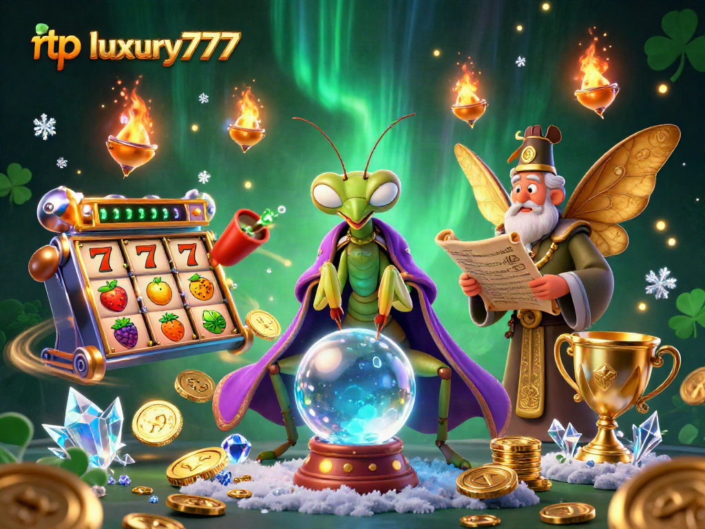Taruhan slot di rtp luxury777 dengan karakter mistis dan elemen permainan kasino yang dinamis.