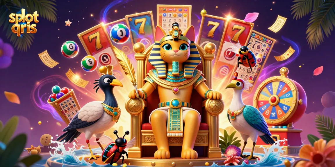 Experience casino excitement with vibrant slot qris characters and dynamic game elements in a captivating scene.