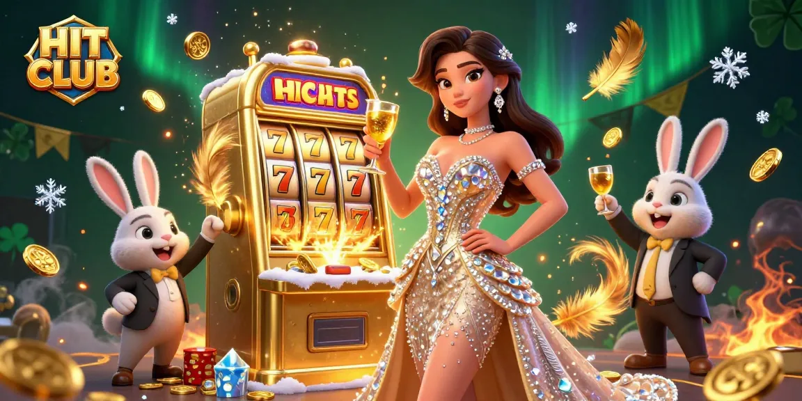 Experience the excitement of HIT CLUB with vibrant casino elements and a stunning jackpot scene.