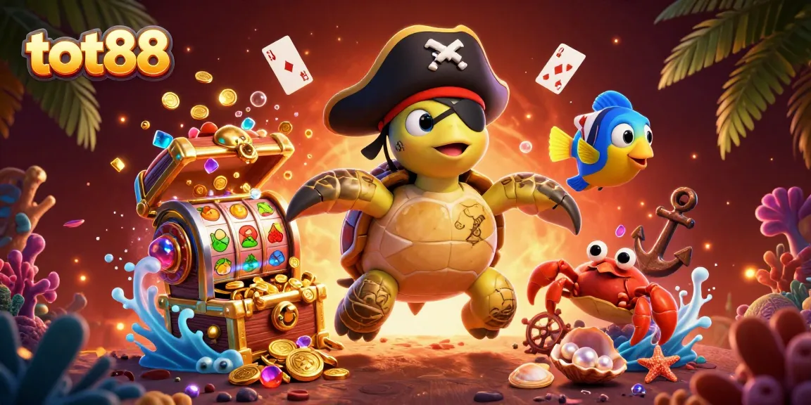 Experience thrilling slots at tot88 with our vibrant casino-themed underwater scene.