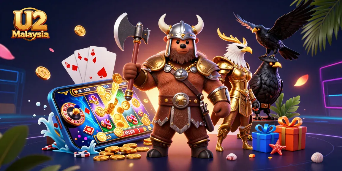 Spin and win with U2 Malaysia's vibrant casino action featuring engaging characters.