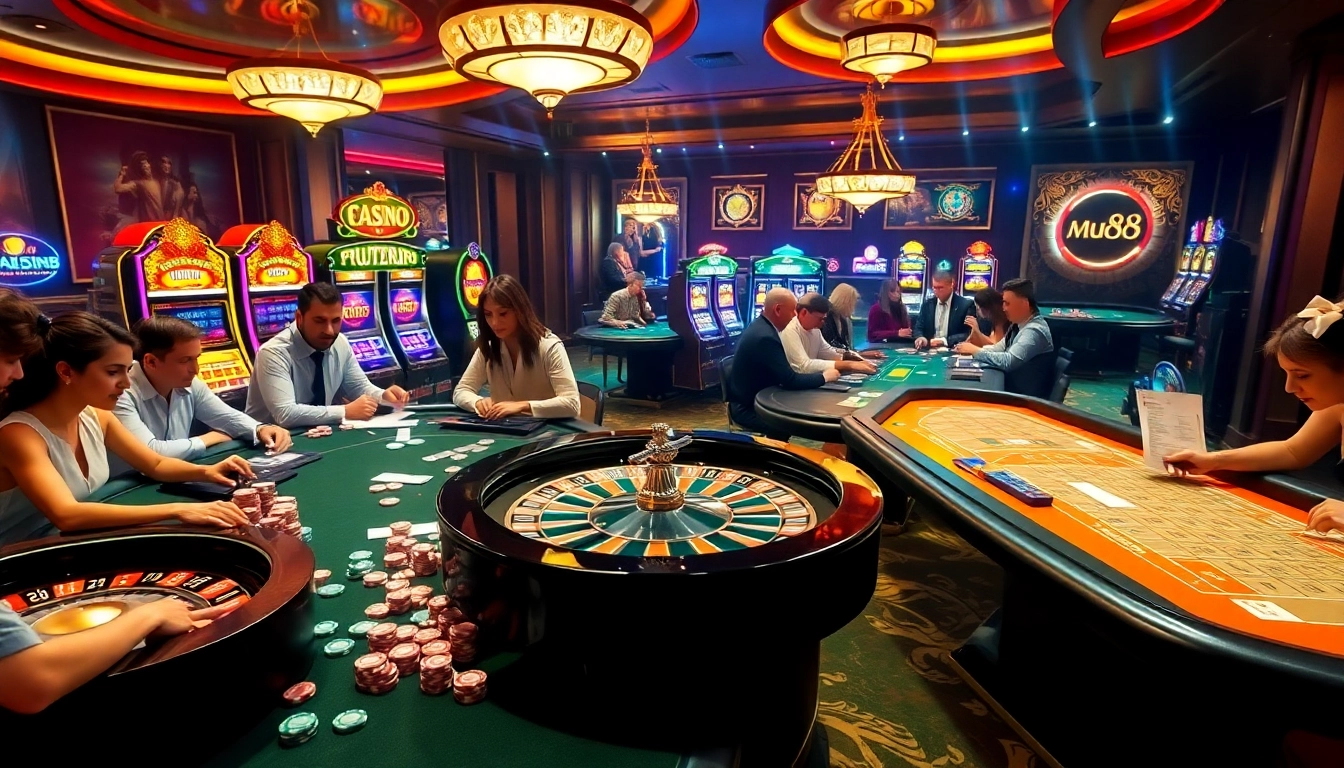 Engage in thrilling casino gameplay at mu88 with roulette, poker, and high-stakes excitement.