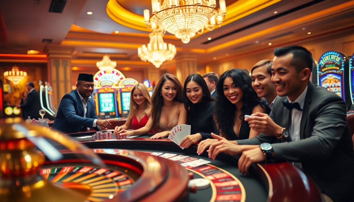 Experience thrilling gameplay at mu88 with vibrant casino tables and roulette excitement.